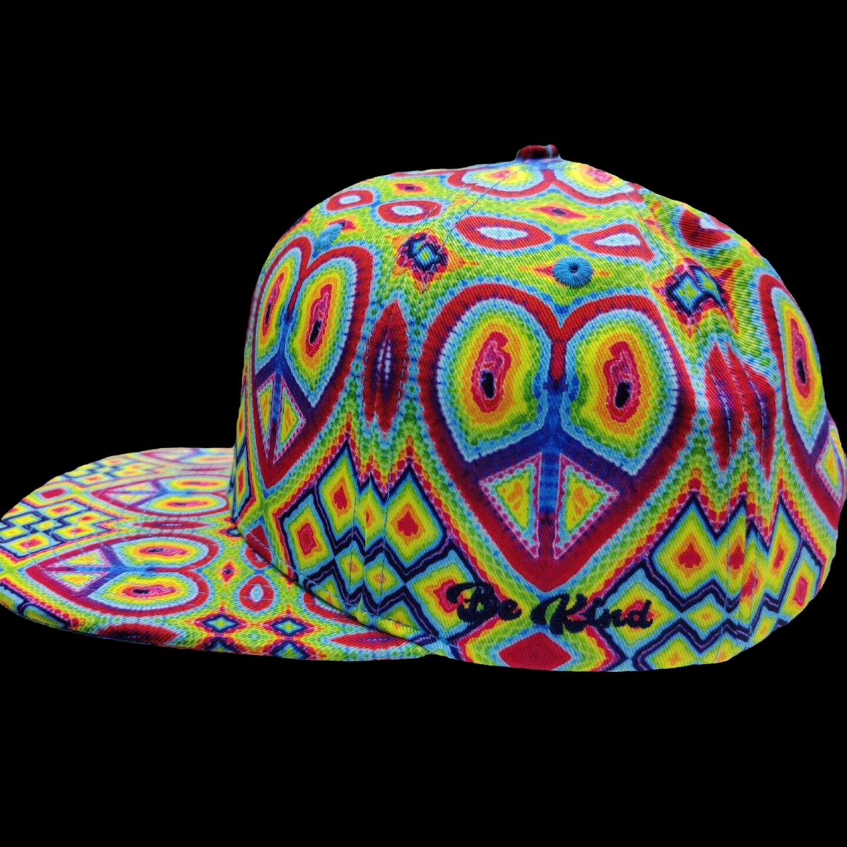 LSD Acid Psychedelic Hippie Tripping Embroidered Snapback Hat