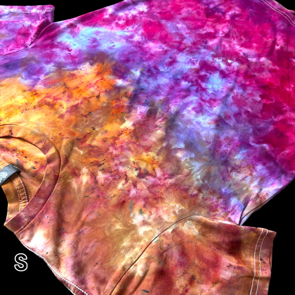 Small "Deep Sunset Scrunch" Tiedye shirt