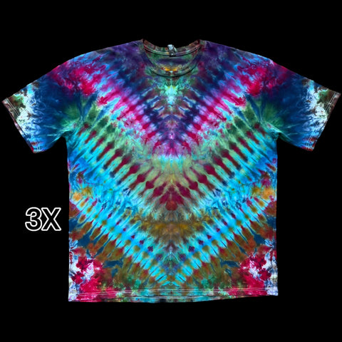 3XL "Sea of Vs" Tiedye Shirt