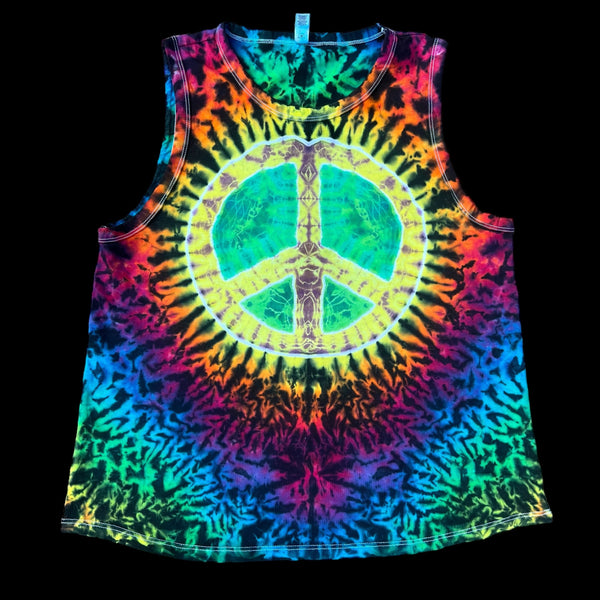 Medium WO’s Peace Sign Tiedye Tank