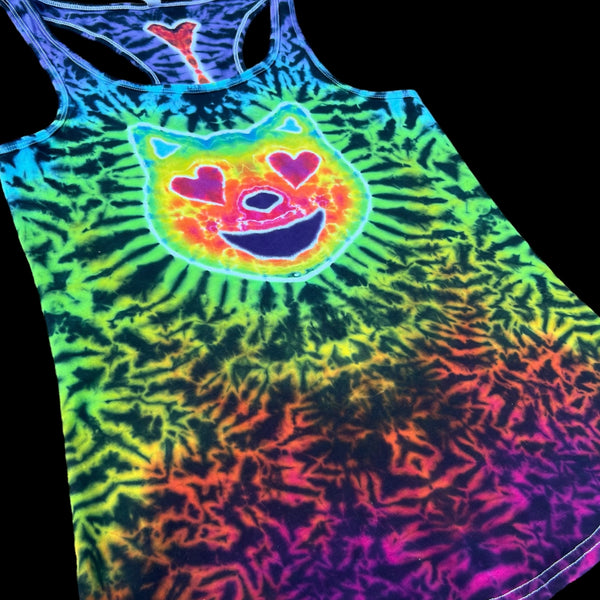 Small WO’s Racerback Cat Tiedye Tank