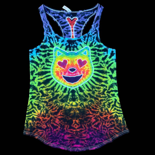 Small WO’s Racerback Cat Tiedye Tank