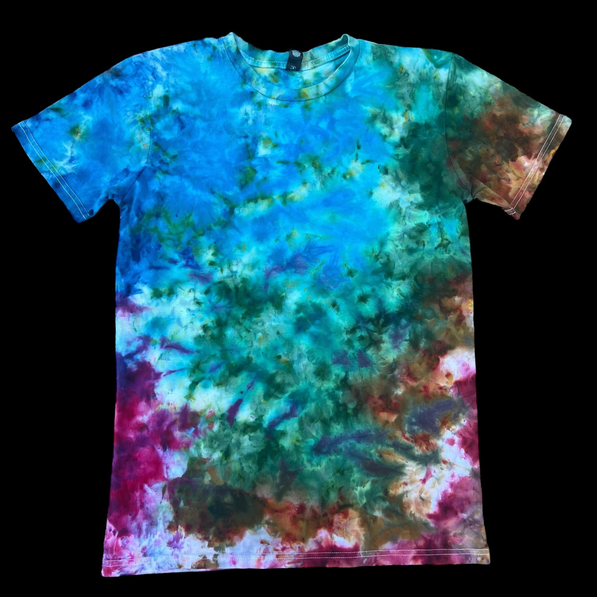 Medium "Earthy Deep Scrunch" Tiedye Shirt