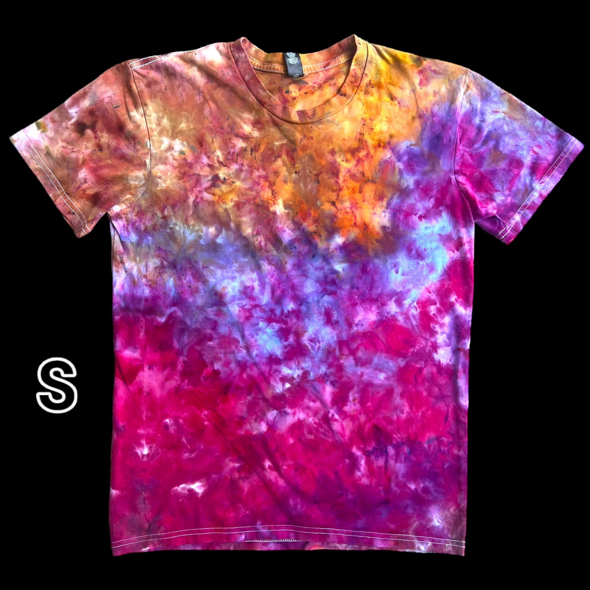 Small "Deep Sunset Scrunch" Tiedye shirt