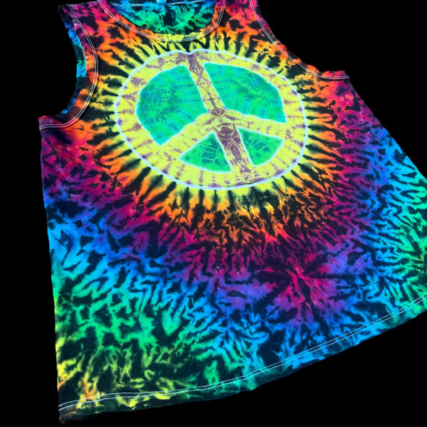 Medium WO’s Peace Sign Tiedye Tank