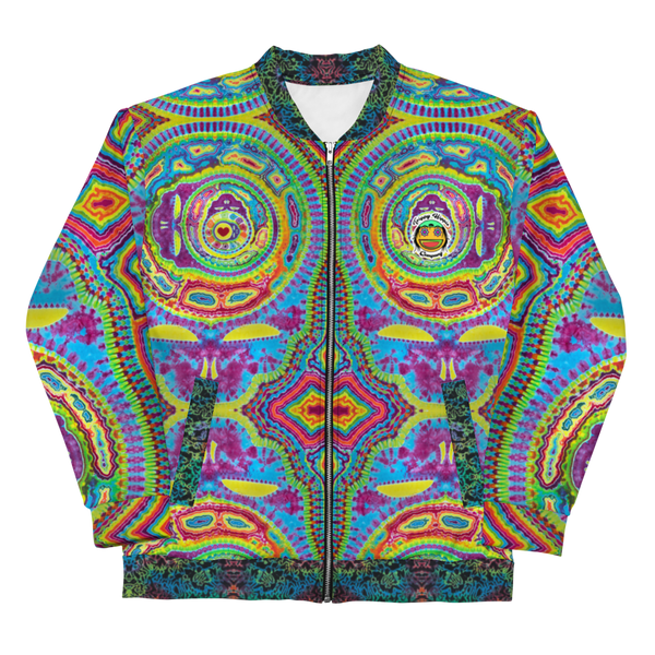 Unisex Tiedye Spinception Bomber Jacket W/ LOGO