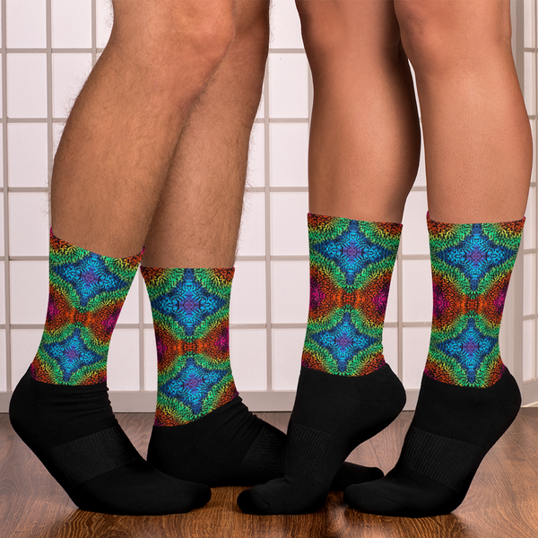 Trippy Tiedye Print Socks