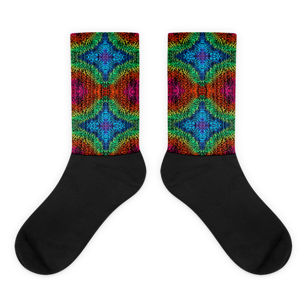 Trippy Tiedye Print Socks